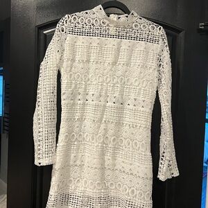Elegant White Lace Dress